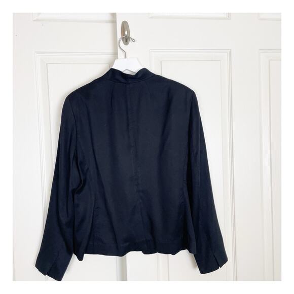 J. Crew Going Out Blazer Black Gramercy Twill Polished Jacket Sz 14 NWT - Picture 6 of 11